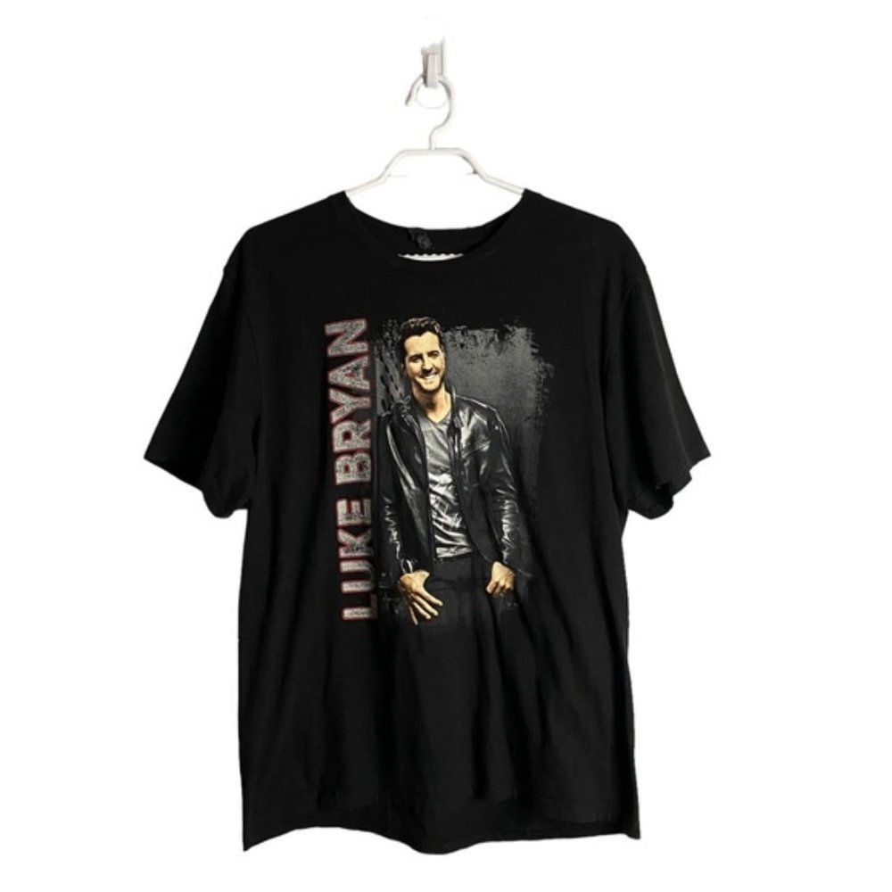 Luke Bryan Black Graphic Print Tour Short Sleeve T-Shirt